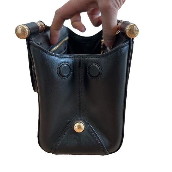 Coach Grace Bag 20 Black Leather Crossbody Satchel Top Handle Purse - Picture 10 of 16